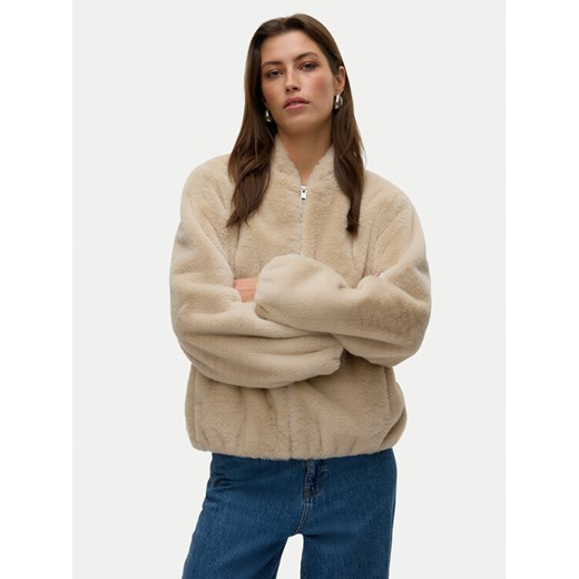 Vero Moda Futro Sonjaliga 10331291 Beżowy Regular Fit ze sklepu MODIVO w kategorii Futra damskie - zdjęcie 186028911