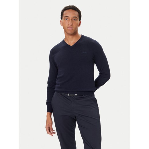 Guess Sweter M5YR27 Z0122 Granatowy Slim Fit ze sklepu MODIVO w kategorii Swetry męskie - zdjęcie 186028973
