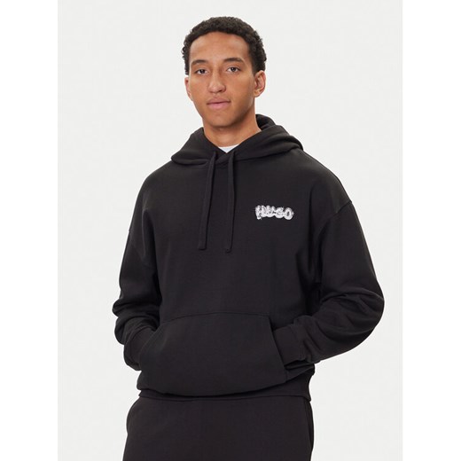 HUGO Bluza Nyrohood 50549212 Czarny Loose Fit ze sklepu MODIVO w kategorii Bluzy męskie - zdjęcie 186029001