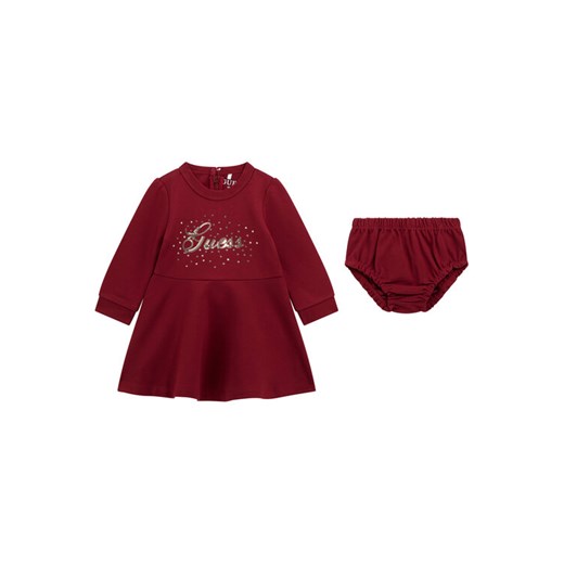 Guess Sukienka codzienna A5BK04 KAE30 Czerwony Regular Fit ze sklepu MODIVO w kategorii Sukienki niemowlęce - zdjęcie 186029004