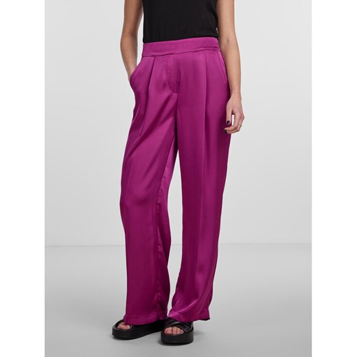Pieces Spodnie materiałowe 17143555 Fioletowy Wide Leg ze sklepu MODIVO w kategorii Spodnie damskie - zdjęcie 186029100