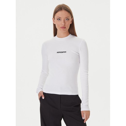 Patrizia Pepe Bluzka 2M4512/J355-W103 Biały Regular Fit ze sklepu MODIVO w kategorii Bluzki damskie - zdjęcie 186029101