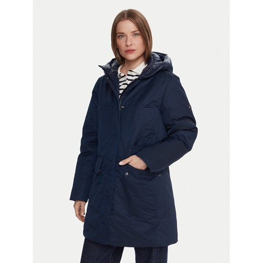 Tommy Hilfiger Parka WW0WW46533 Granatowy Relaxed Fit ze sklepu MODIVO w kategorii Parki damskie - zdjęcie 186029102