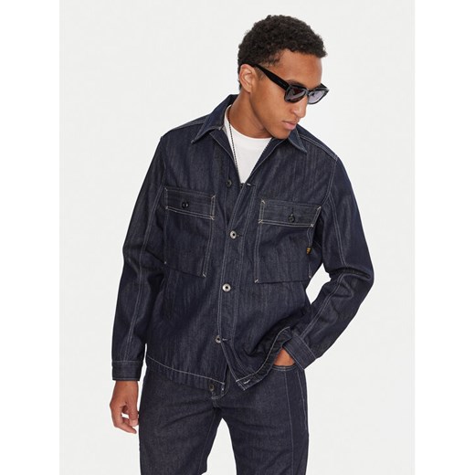 G-Star Raw Koszula jeansowa Mosa D26462-D577 Granatowy Relaxed Fit ze sklepu MODIVO w kategorii Koszule męskie - zdjęcie 186029260