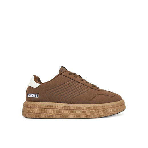 TWINSET Sneakersy 252TGT01E Brązowy ze sklepu MODIVO w kategorii Buty sportowe damskie - zdjęcie 186029304