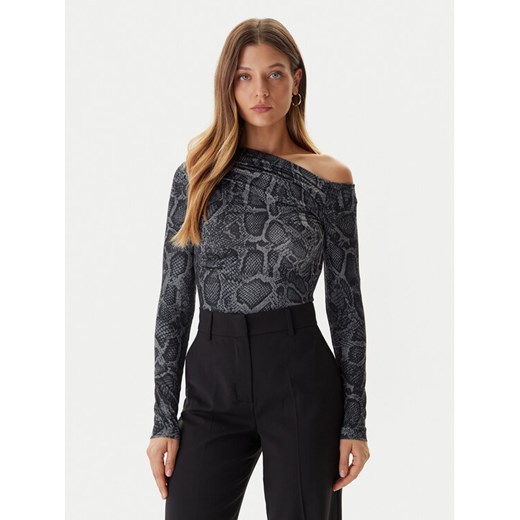 Guess Bluzka W5BP08 K1492 Szary Slim Fit ze sklepu MODIVO w kategorii Bluzki damskie - zdjęcie 186029350