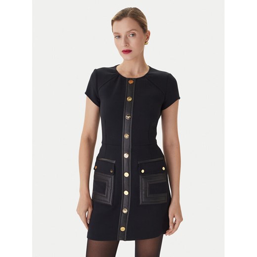 Elisabetta Franchi Sukienka koktajlowa AB-819-57E2-V690 Czarny Regular Fit ze sklepu MODIVO w kategorii Sukienki - zdjęcie 186029353