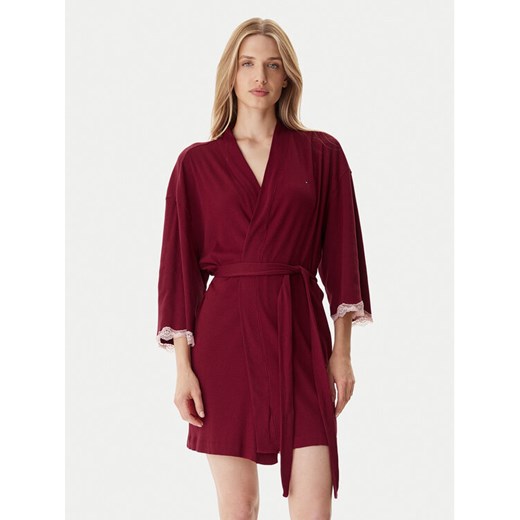Tommy Hilfiger Szlafrok UW0UW06076 Czerwony ze sklepu MODIVO w kategorii Szlafroki damskie - zdjęcie 186029474