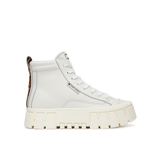 Tommy Jeans Sneakersy Tjw Vulc Flatform Leopard EN0EN02858 Biały ze sklepu MODIVO w kategorii Buty sportowe damskie - zdjęcie 186029522