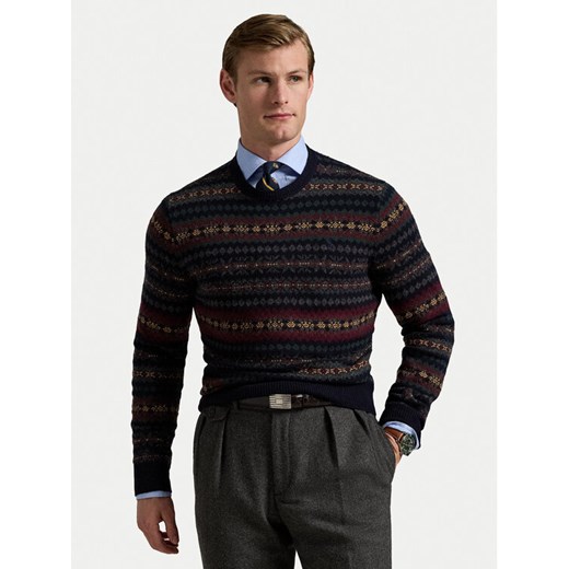 Polo Ralph Lauren Sweter 710981615001 Granatowy Regular Fit ze sklepu MODIVO w kategorii Swetry męskie - zdjęcie 186029563