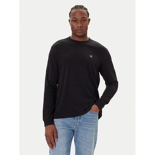 Calvin Klein Jeans Longsleeve Easy LV04RD247G Czarny Regular Fit ze sklepu MODIVO w kategorii T-shirty męskie - zdjęcie 186029604