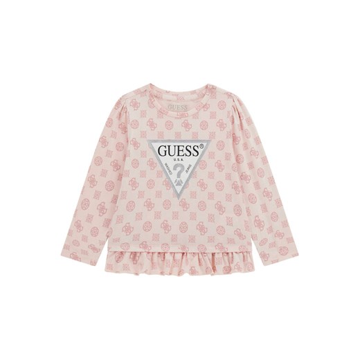 Guess Bluzka K5BI05 J1314 Różowy Regular Fit ze sklepu MODIVO w kategorii Bluzki dziewczęce - zdjęcie 186029642