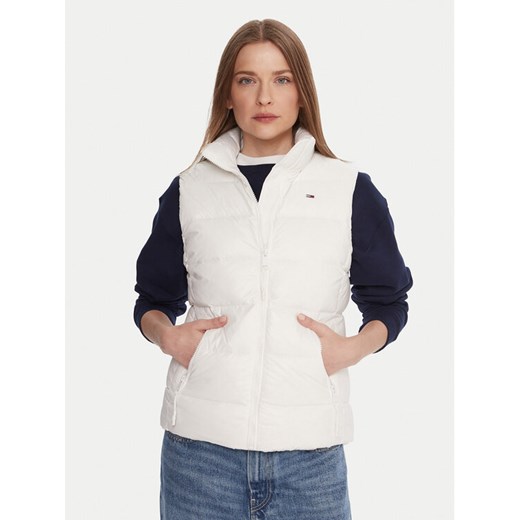 Tommy Jeans Bezrękawnik DW0DW21622 Biały Slim Fit ze sklepu MODIVO w kategorii Kamizelki damskie - zdjęcie 186029691
