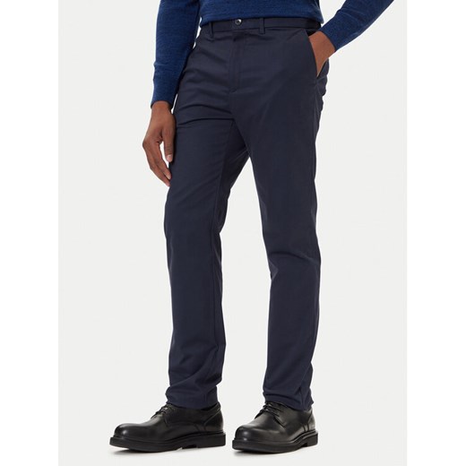 Calvin Klein Chinosy LV04LD613G Granatowy Slim Fit ze sklepu MODIVO w kategorii Spodnie męskie - zdjęcie 186029720