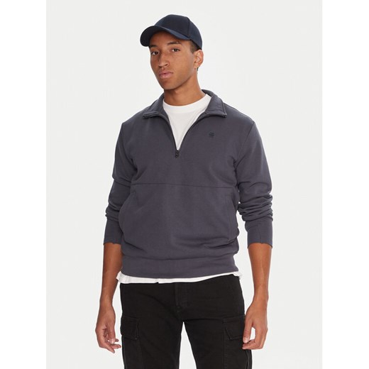 G-Star Raw Bluza Nifous Half Zip D26305-D566 Granatowy Regular Fit ze sklepu MODIVO w kategorii Bluzy męskie - zdjęcie 186029730
