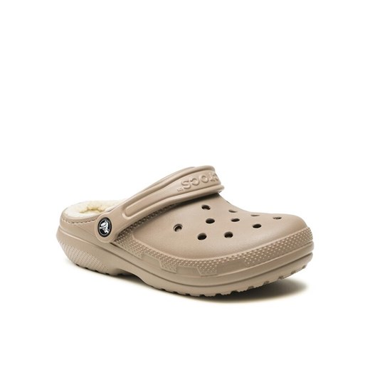 Crocs Klapki Crocs Classic Lined Clog 203591 Beżowy ze sklepu MODIVO w kategorii Klapki męskie - zdjęcie 186029772