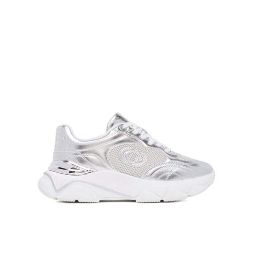 Guess Sneakersy FLFMRZ ELE12 Srebrny ze sklepu MODIVO w kategorii Buty sportowe damskie - zdjęcie 186029792