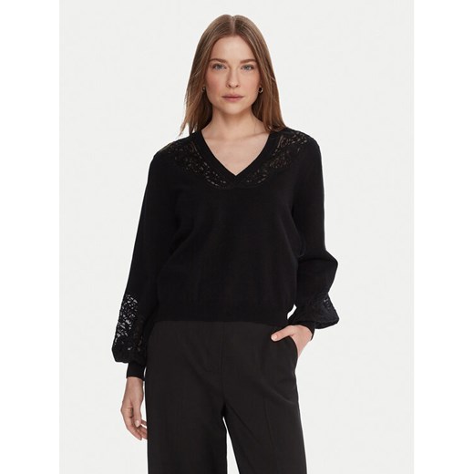 TWINSET Sweter 252TT3440 Czarny Regular Fit ze sklepu MODIVO w kategorii Swetry damskie - zdjęcie 186029893