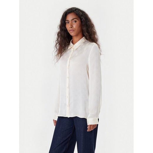 Guess Koszula W5YH1A WHCR2 Écru Regular Fit ze sklepu MODIVO w kategorii Koszule damskie - zdjęcie 186029933