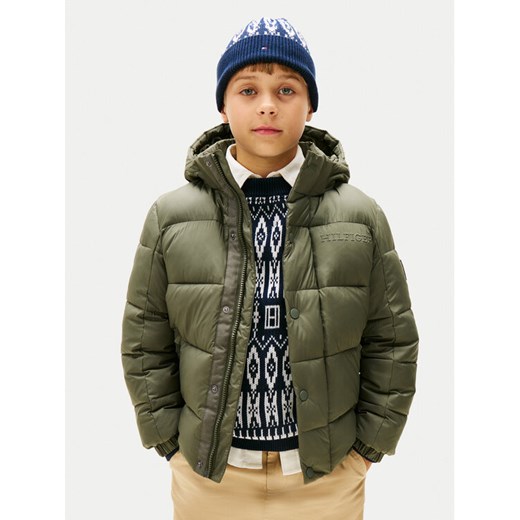 Tommy Hilfiger Kurtka zimowa KB0KB10093 D Zielony Regular Fit ze sklepu MODIVO w kategorii Kurtki chłopięce - zdjęcie 186029983