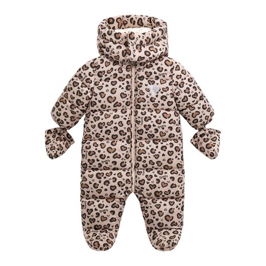 Guess Kombinezon zimowy H5BW00 WCFM0 Brązowy Regular Fit Guess 0_3M MODIVO