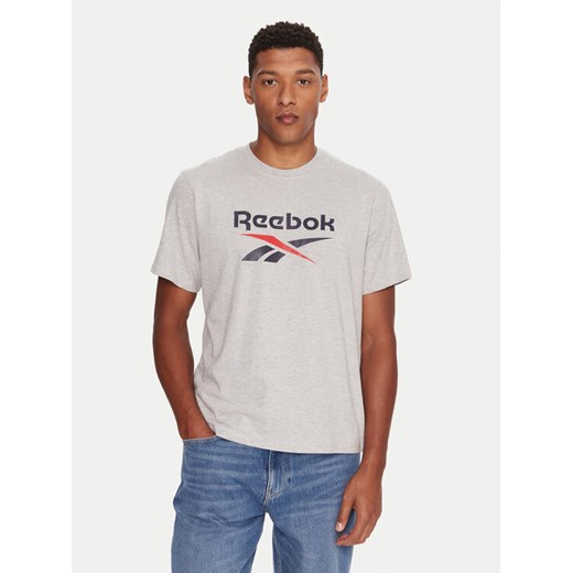 Reebok T-Shirt RK25158CCM Szary Regular Fit ze sklepu MODIVO w kategorii T-shirty męskie - zdjęcie 186030171