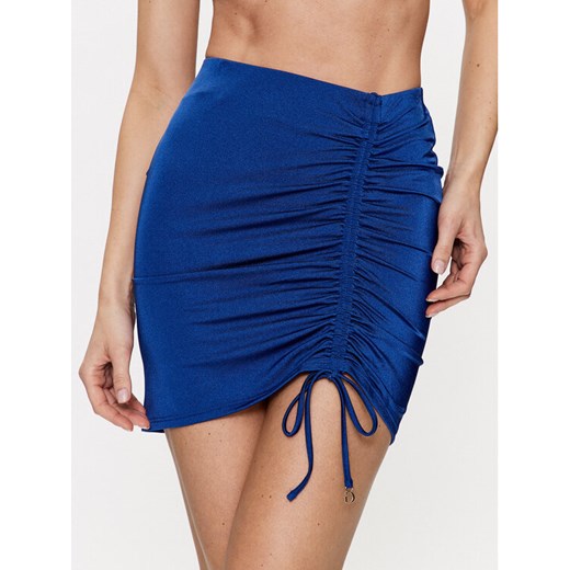 Guess Spódnica mini E3GD00 KBNI0 Niebieski Slim Fit ze sklepu MODIVO w kategorii Spódnice - zdjęcie 186030221