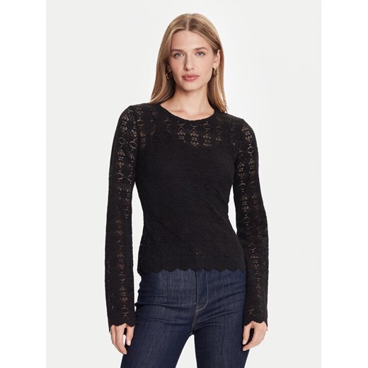 Guess Bluzka W5BP13 K1180 Czarny Slim Fit ze sklepu MODIVO w kategorii Bluzki damskie - zdjęcie 186030244