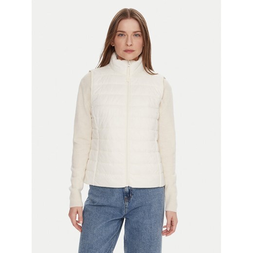 United Colors Of Benetton Bezrękawnik 2TWDDJ00V Écru Slim Fit ze sklepu MODIVO w kategorii Kamizelki damskie - zdjęcie 186030333