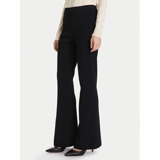 TWINSET Spodnie materiałowe 252TP3206 Czarny Flare Fit ze sklepu MODIVO w kategorii Spodnie damskie - zdjęcie 186030382