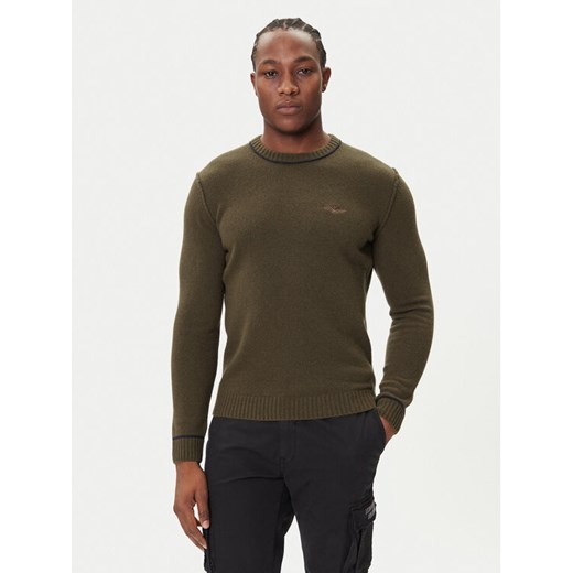 Aeronautica Militare Sweter 252MA1608UL00924 Zielony Regular Fit ze sklepu MODIVO w kategorii Swetry męskie - zdjęcie 186030384