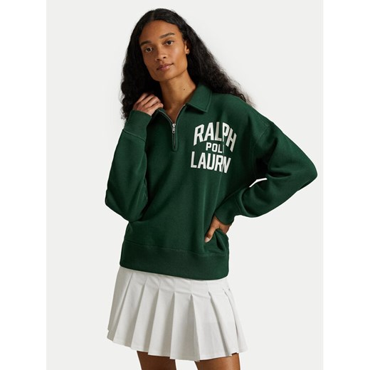 Polo Ralph Lauren Bluza 211971753003 Zielony Relaxed Fit ze sklepu MODIVO w kategorii Bluzy damskie - zdjęcie 186030394