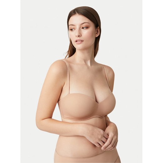 Ysabel Mora Biustonosz bardotka 10017 Beżowy ze sklepu MODIVO w kategorii Biustonosze - zdjęcie 186030432