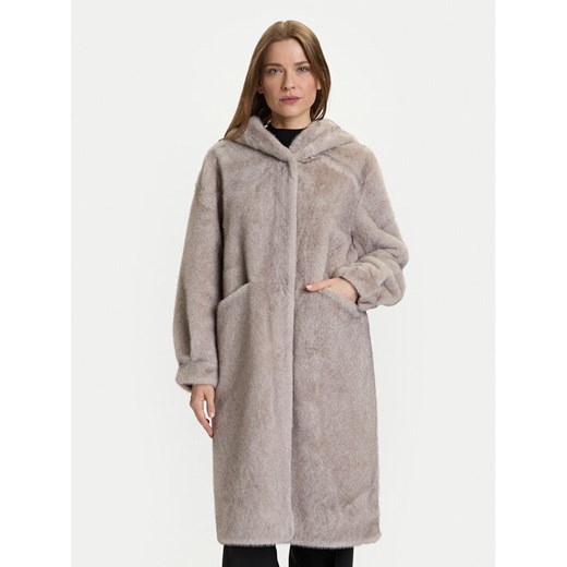 Rinascimento Futro CFC0122225003 Szary Regular Fit ze sklepu MODIVO w kategorii Płaszcze damskie - zdjęcie 186030564