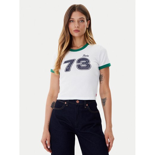 Levi's® T-Shirt Graphic Ringer A3523-0142 Biały Slim Fit ze sklepu MODIVO w kategorii Bluzki damskie - zdjęcie 186030593