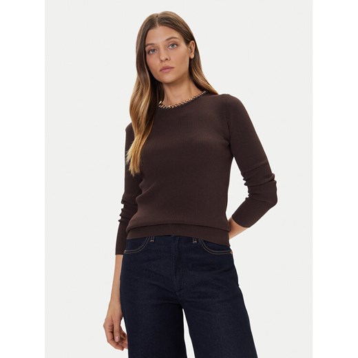 MICHAEL Michael Kors Sweter MF561CJ33D Brązowy Slim Fit ze sklepu MODIVO w kategorii Swetry damskie - zdjęcie 186030653