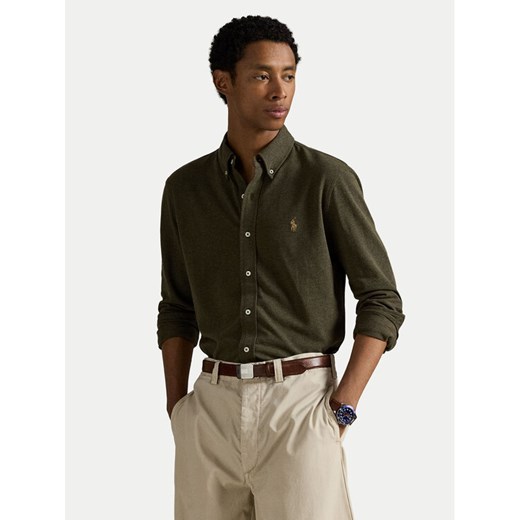 Polo Ralph Lauren Koszula 710654408111 Zielony Regular Fit ze sklepu MODIVO w kategorii Koszule męskie - zdjęcie 186030654