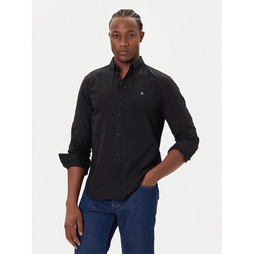 Calvin Klein Jeans Koszula Oxford Classic LV140EM125 Czarny Regular Fit ze sklepu MODIVO w kategorii Koszule męskie - zdjęcie 186030661