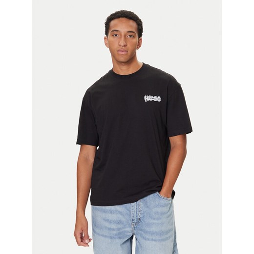 HUGO T-Shirt Nyrotee 50549769 Czarny Loose Fit ze sklepu MODIVO w kategorii T-shirty męskie - zdjęcie 186030664