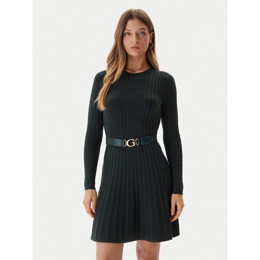 Guess Sukienka dzianinowa W5BK68 Z2YJ2 Zielony Slim Fit ze sklepu MODIVO w kategorii Sukienki - zdjęcie 186030781