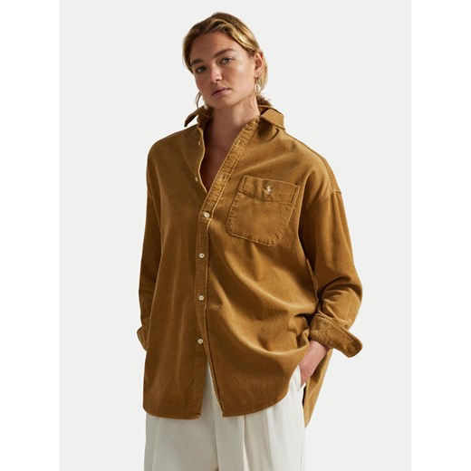 Polo Ralph Lauren Koszula 211971525001 Brązowy Oversize ze sklepu MODIVO w kategorii Koszule damskie - zdjęcie 186030832