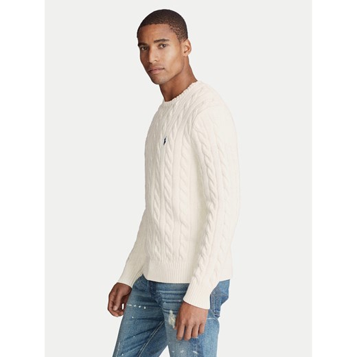 Polo Ralph Lauren Sweter 710775885024 Écru Regular Fit ze sklepu MODIVO w kategorii Swetry męskie - zdjęcie 186030853