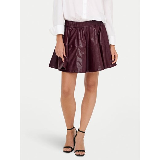 ONLY Spódnica z imitacji skóry Jacky 15355512 Fioletowy Regular Fit ze sklepu MODIVO w kategorii Spódnice - zdjęcie 186030991