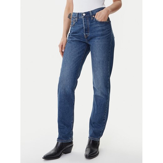 Levi's® Jeansy 501® Original A8746-0001 Niebieski Slim Fit ze sklepu MODIVO w kategorii Jeansy damskie - zdjęcie 186031143