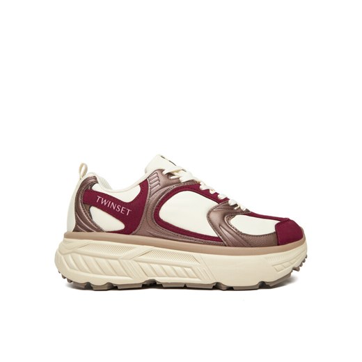 TWINSET Sneakersy 252TCP01C Bordowy ze sklepu MODIVO w kategorii Buty sportowe damskie - zdjęcie 186031330