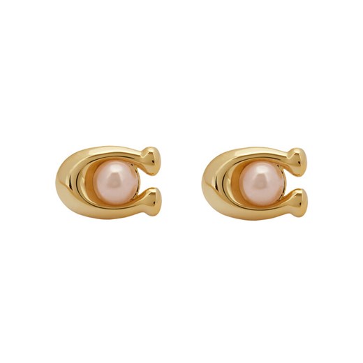 Coach Kolczyki Pearl Signature C Stud Earrings 37341922GLD651 Złoty ze sklepu MODIVO w kategorii Kolczyki - zdjęcie 186031382