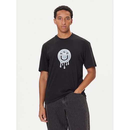 HUGO T-Shirt Nedirix 50549162 Czarny Regular Fit ze sklepu MODIVO w kategorii T-shirty męskie - zdjęcie 186031423