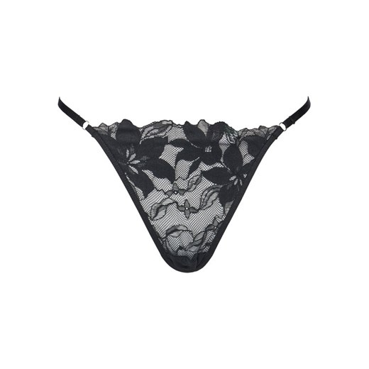 Hunkemöller Stringi Ingrid 300468 Czarny ze sklepu MODIVO w kategorii Majtki damskie - zdjęcie 186031470