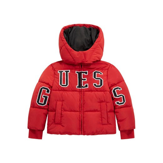 Guess Kurtka zimowa N5BL01 WB240 Czerwony Regular Fit ze sklepu MODIVO w kategorii Kurtki dziewczęce - zdjęcie 186031650