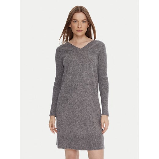 United Colors Of Benetton Sukienka dzianinowa 1044DV02C Szary Relaxed Fit ze sklepu MODIVO w kategorii Sukienki - zdjęcie 186031693